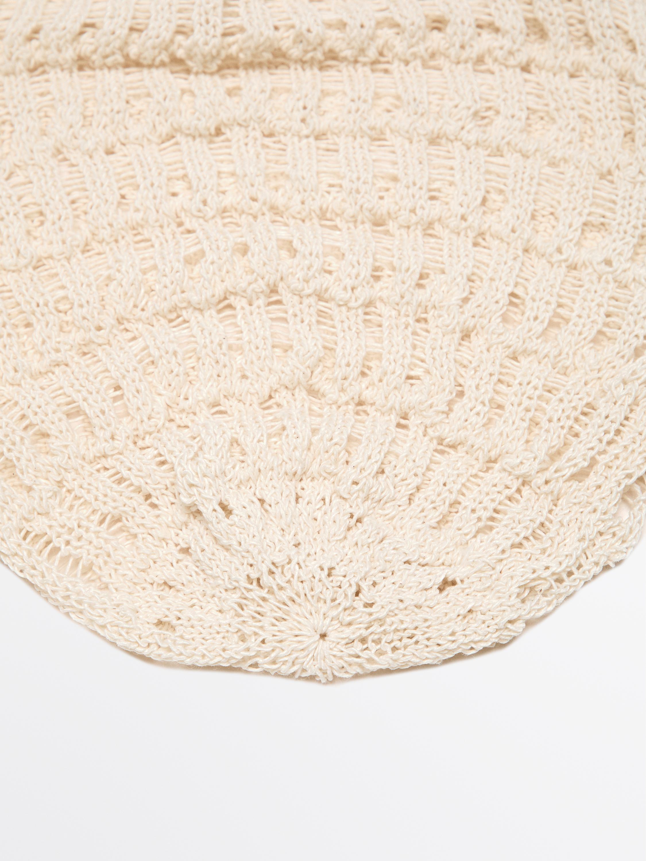 Openwork crochet hat